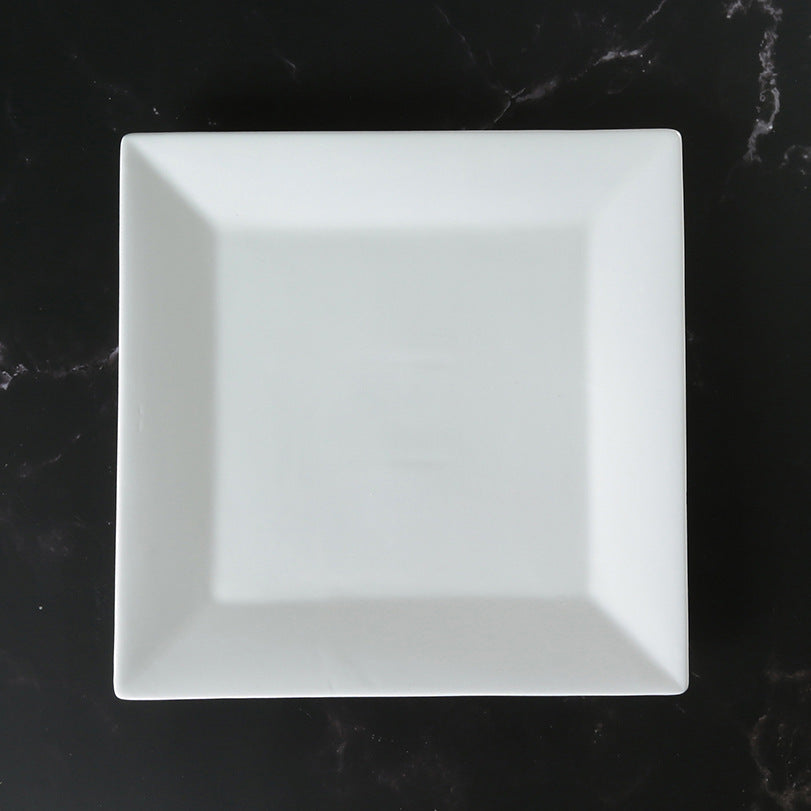 Creative Simple White Nordic Style Square Plate Ceramics