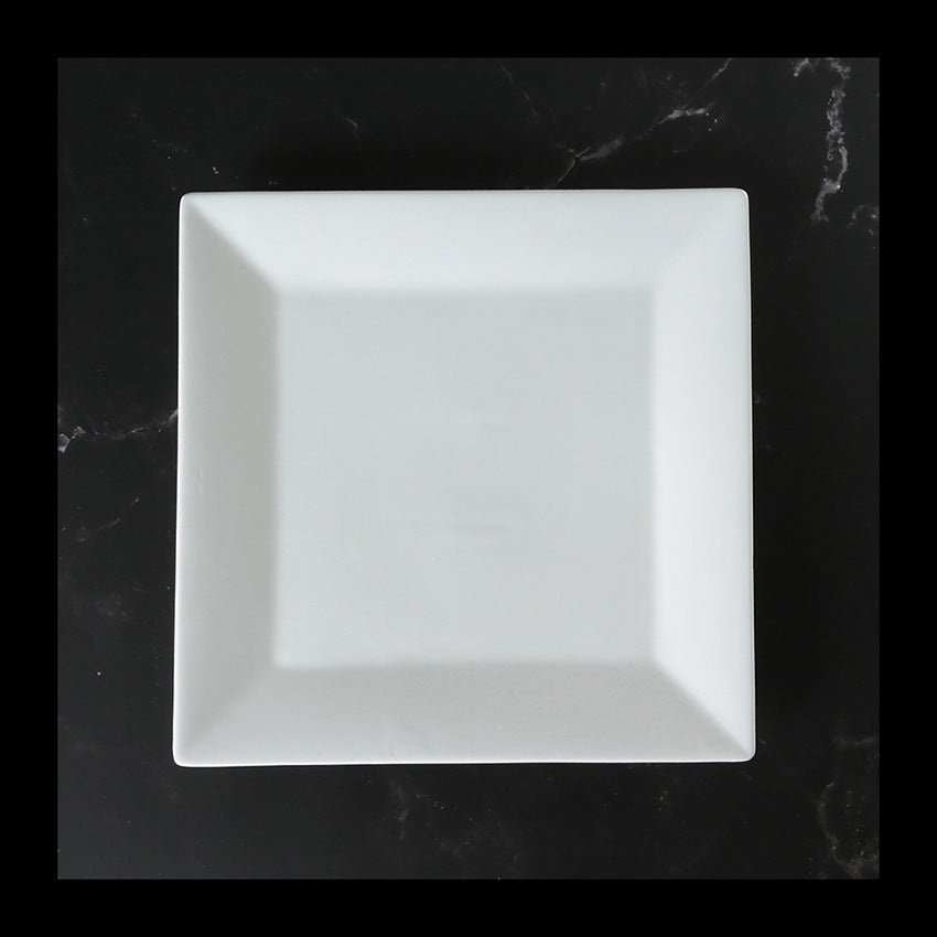 Creative Simple White Nordic Style Square Plate Ceramics
