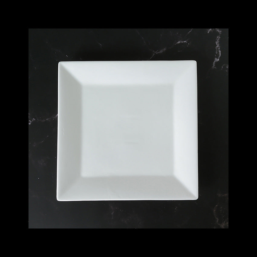 Creative Simple White Nordic Style Square Plate Ceramics